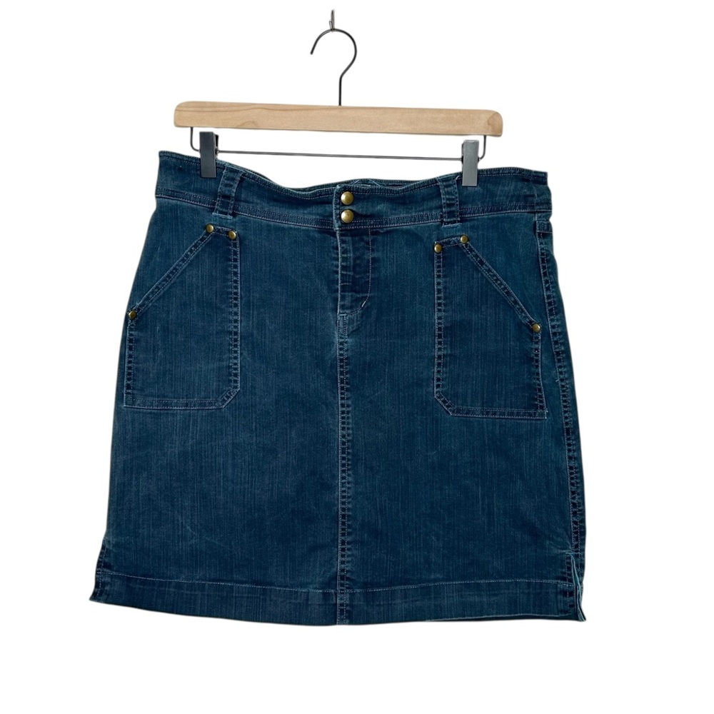 Kuhl Womens Casual Cotton Blend‎ Mini Skirt Teal Blue 12